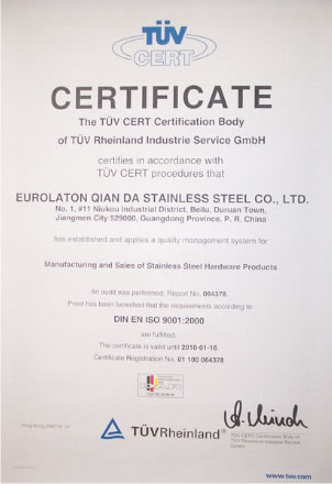 certificacion din iso 9001 2000